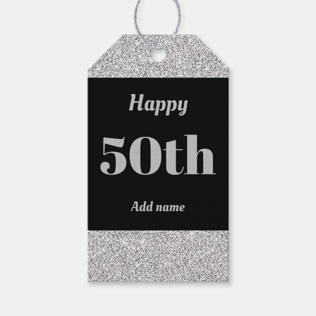 söt personlig födelsedagspresent märkre 50:e  presentetikett (Framsidan)