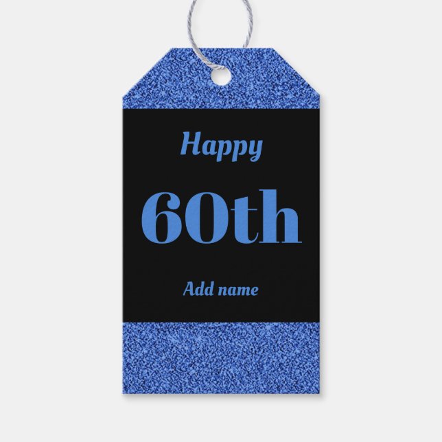 söt personlig födelsedagspresent märkre 60:e presentetikett (Framsidan)