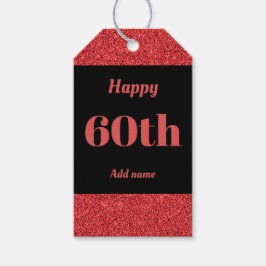söt personlig födelsedagspresent märkre 60:e presentetikett