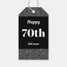söt personlig födelsedagspresent, märkre 70:e presentetikett