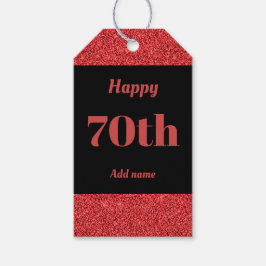 söt personlig födelsedagspresent, märkre 70:e presentetikett