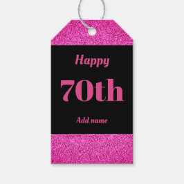 söt personlig födelsedagspresent, märkre 70:e presentetikett
