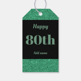 söt personlig födelsedagspresent, märkre 80:e presentetikett
