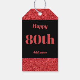 söt personlig födelsedagspresent, märkre 80:e presentetikett