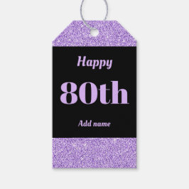 söt personlig födelsedagspresent, märkre 80:e presentetikett