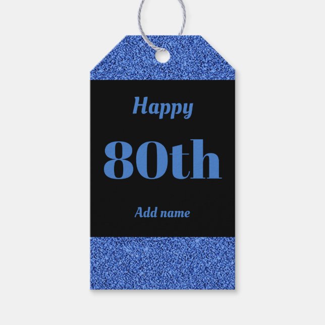 söt personlig födelsedagspresent, märkre 80:e presentetikett (Framsidan)
