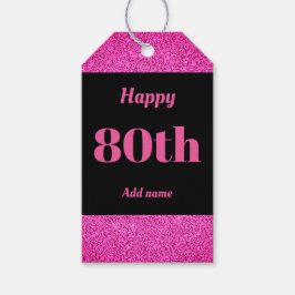 söt personlig födelsedagspresent, märkre 80:e presentetikett
