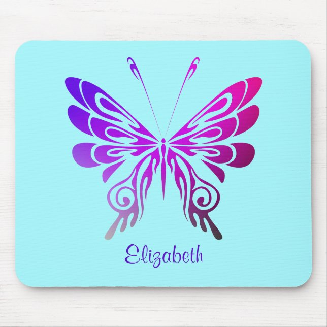 Söt Personlig för flerfärgad fjäril Musmatta (Framsidan)