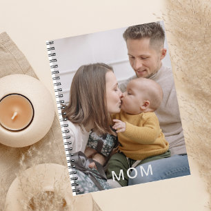Söt personlig-foto-mamma-dator anteckningsbok