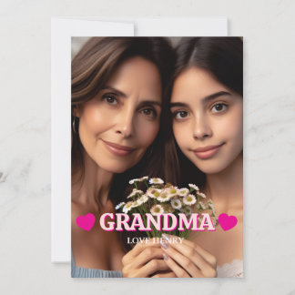 Söt personlig foto present Mormor Morfar gåva Inbjudningar