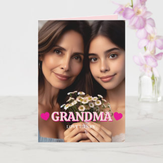 Söt personlig foto present Mormor Morfar gåva Kort