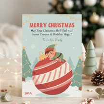 Söt Personlig God Jul Tomte Icke-Foto