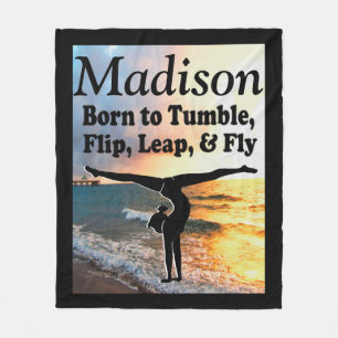 SÖT PERSONLIG GYMNAST FLEECE BLANKET