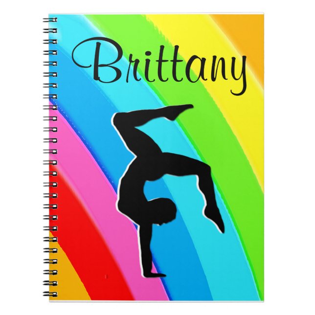 SÖT PERSONLIG GYMNASTICS JOURNAL ANTECKNINGSBOK MED SPIRAL (Framsidan)