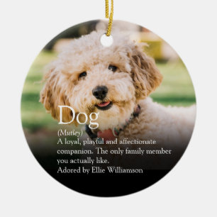 Söt Personlig Hund Foto Definition Julgransprydnad Keramik
