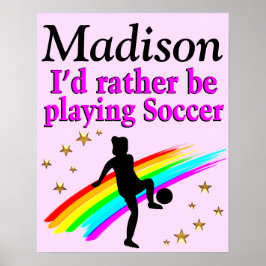 SÖT PERSONLIG I KÄRLEK SOCCER POSTER