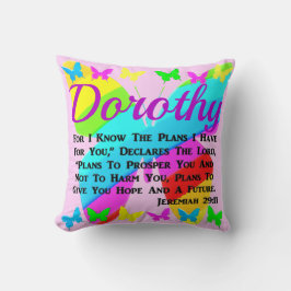 SÖT PERSONLIG JEREMIAH 29:11 BUTTERFLY KUDDE