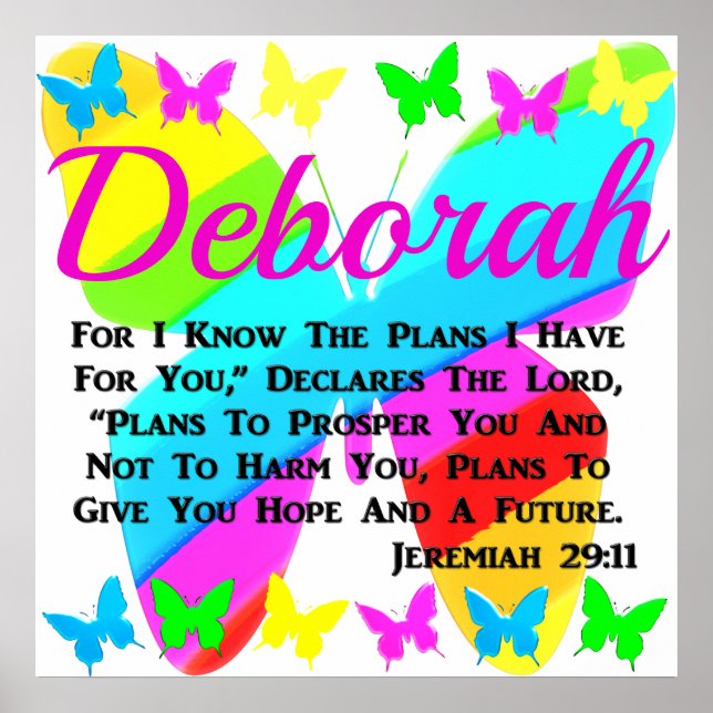 SÖT PERSONLIG JEREMIAH 29:11 BUTTERFLY POSTER (Framsidan)