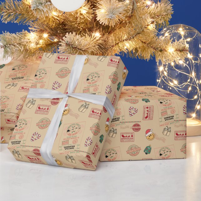 Söt Personlig Jul Tomte Leverans Baby Presentpapper (Helgdagar)