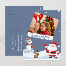 Söt Personlig julfotoport Vykort