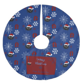 Söt personlig julspindel julgransmatta borstad polyester