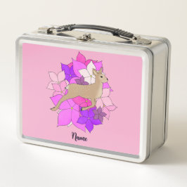 Söt personlig kalv med blommor Rosa