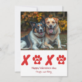 Söt Personlig Kärlek till Husdjur på Alla Hjärtans Julkort