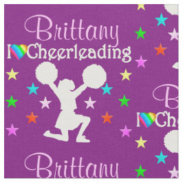 SÖT PERSONLIG LILA CHEERLEADA FABRIC TYG