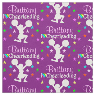 SÖT PERSONLIG LILA CHEERLEADA FABRIC TYG