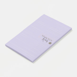 Söt Personlig Linjerad Enkel Modern Lavendel Post-it Block
