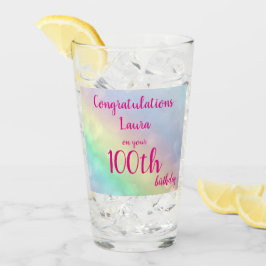 Söt personlig Lycklig 100:e födelsedag Glaskopp
