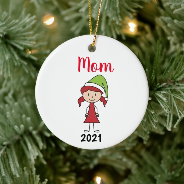 söt personlig mamma christmas julgransprydnad keramik (Träd)