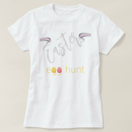 Söt personlig påskäggsjakt illustration t shirt