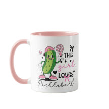 Söt Personlig Pickleball Flickan Band & Hjärtan