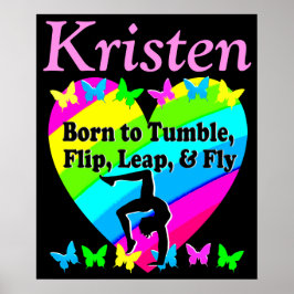 SÖT PERSONLIG RAINBOW GYMNASTICS POSTER