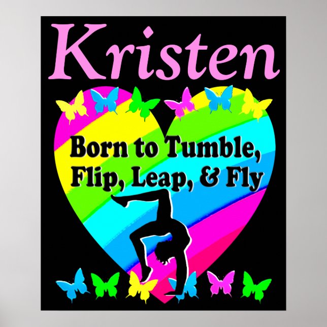 SÖT PERSONLIG RAINBOW GYMNASTICS POSTER (Framsidan)