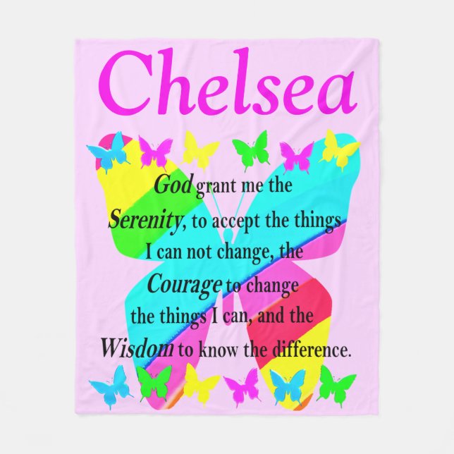 SÖT PERSONLIG SERENITY PRAYER FLEECE BLANKET (Framsidan)