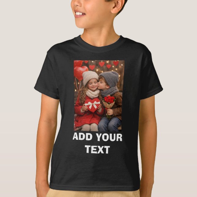 Söt personlig T-shirt med redigerbar bild (Framsida)