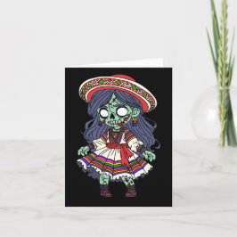 Söt peruansk zombie anteckningskort