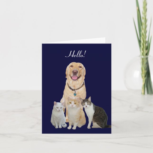 Söt Pets Note Card Kort (Framsida)