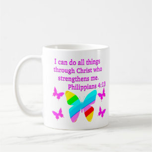SÖT PHILIPPIANS 4:13 BUTTRYCKLIGT UTFORMAD KAFFEMUGG