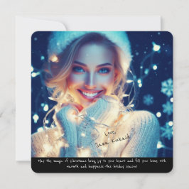 Söt Photo Elegant Helgdag julkort Inbjudningar