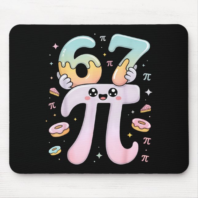 Söt Pi-dagen 67 Matematikkläder Rolig Pi-nummerdes Musmatta (Framsidan)