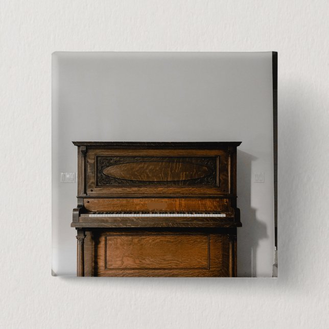 Söt Piano Artwork Knapp (Framsida)