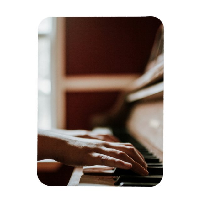 Söt Piano Artwork Magnet (Vertikal)