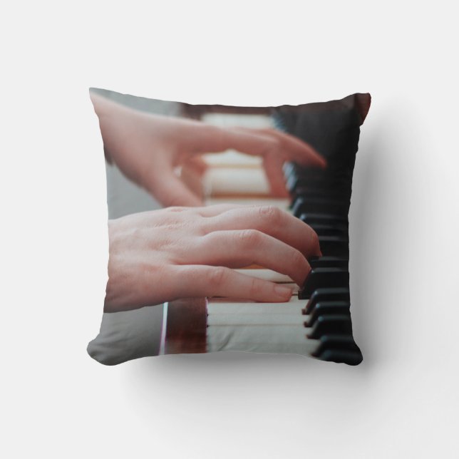 Söt Piano Design Kudde (Framsida)