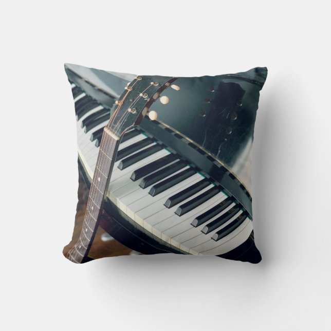 Söt Piano Design Kudde (Framsida)