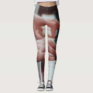 Söt Piano Design Leggings