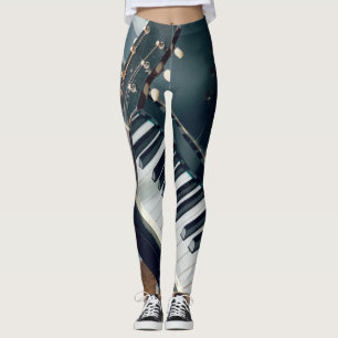 Söt Piano Design Leggings