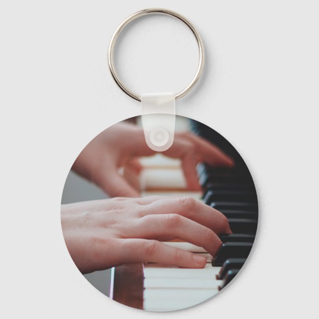 Söt Piano Design Nyckelring (Framsida)
